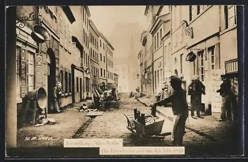 AK Ausstellung Altes Berlin, Parochialstrasse um das Jahr 1830