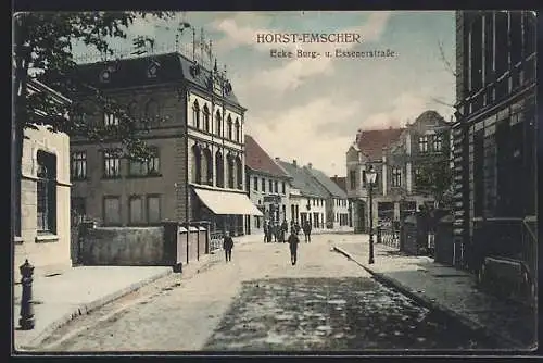 AK Horst-Emscher, Ecke Burg- und Essenerstrasse