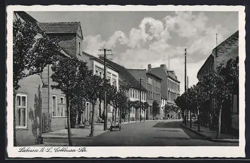 AK Lieberose /N.-L., Blick in die Cottbuser Strasse