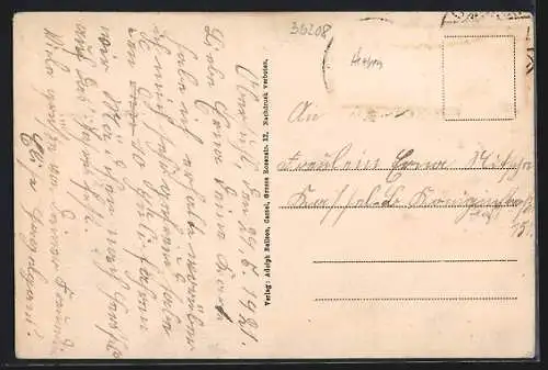 AK Obersuhl, Kaiserliche Postagentur, Kirche mit Kriegerdenkmal