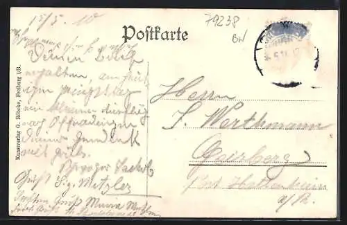 AK Offnadingen i. B., Gasthaus zum Adler, Kirche