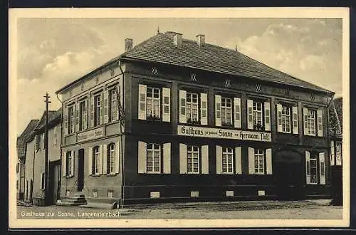 AK Langensteinbach, Das Gasthaus zur Sonne von Hermann Noll