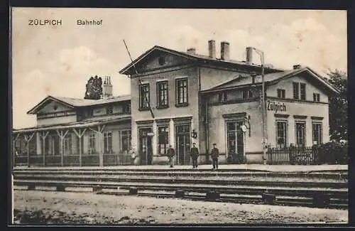 AK Zülpich, Gleispartie am Bahnhof