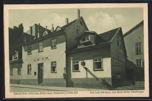 AK Kassel, C.V.J.M. Heim des Christl. Vereins Jung. Männer, Wolfschlucht 23