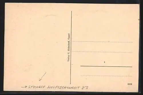 AK Kassel, C.V.J.M. Heim des Christl. Vereins Jung. Männer, Wolfschlucht 23