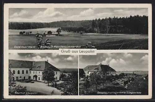 AK Leupahn, Gasthof Leupahn, Gesellschaftsgarten und Colditzer Wald