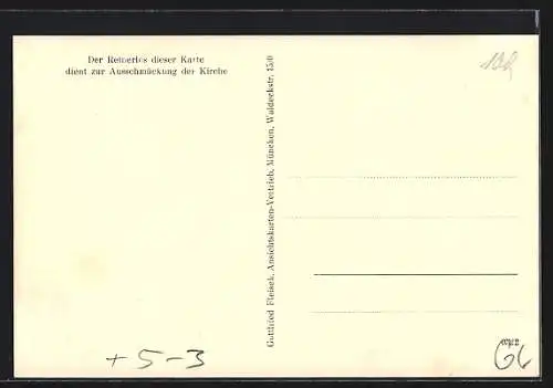 AK München-Harlaching, Pfarrkirche Hl. Familie, Innenansicht