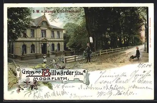 AK Hamburg-Billwärder, J. W. von Haves Restaurant, Postbote