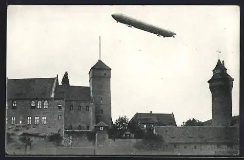 AK Nürnberg, Zeppelin III über der Stadt 1909