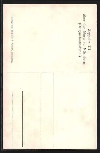 AK Nürnberg, Zeppelin III über der Burg