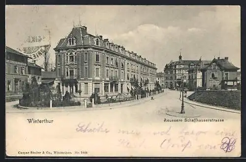 AK Winterthur, Blick in die Äussere Schaffhauserstrasse