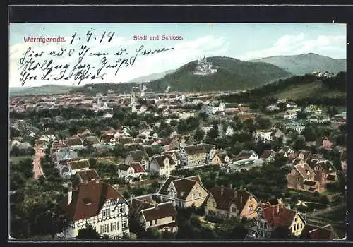 AK Wernigerode, Stadt und Schloss