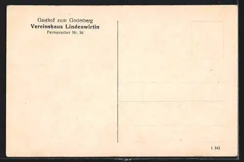 AK Bad Godesberg a. Rh., Gasthof zur Godesburg, Aennchen-Haus und die Godesburg