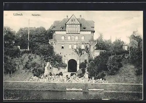 AK Lübeck, Blick auf Kaisertor