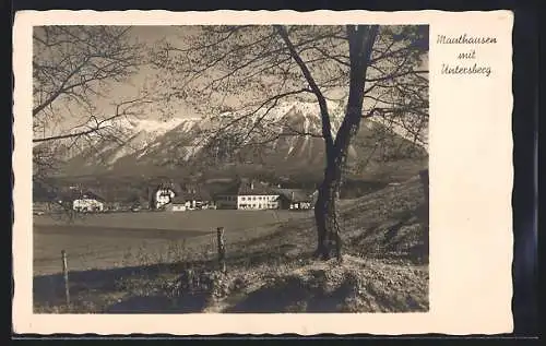 AK Mauthausen, Ortspartie mit Untersberg