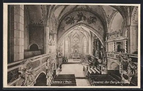 AK Schleiz i. Thür., Inneres der Bergkirche