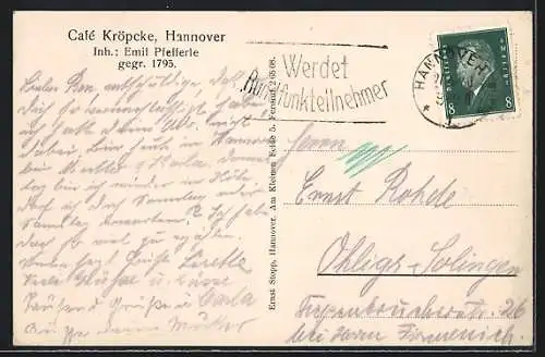 AK Hannover, Kaffee Kröpcke