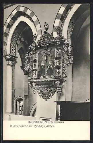 AK Riddagshausen, Ehrentafel des Abis Tuckermann in der Klosterkirche