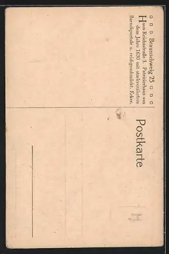 AK Braunschweig, Patrizierhaus in der Reichsstrasse 3
