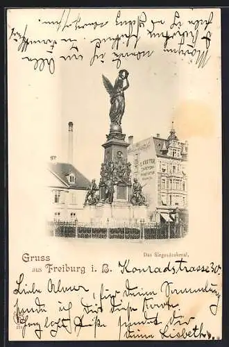 AK Freiburg i. B., Das Siegesdenkmal