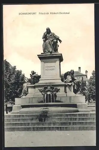 AK Schweinfurt a. M., Friedrich Rückert-Denkmal