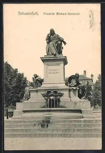 AK Schweinfurt a. M., Friedrich Rückert-Denkmal