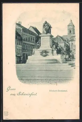 AK Schweinfurt a. M., Friedrich Rückert-Denkmal