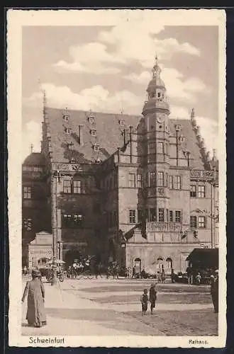 AK Schweinfurt a. M., Blick zum Rathaus