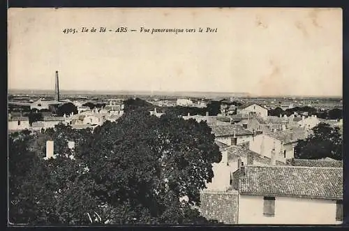 AK Ars /Ile de Rè, Vue panoramique vers le Port