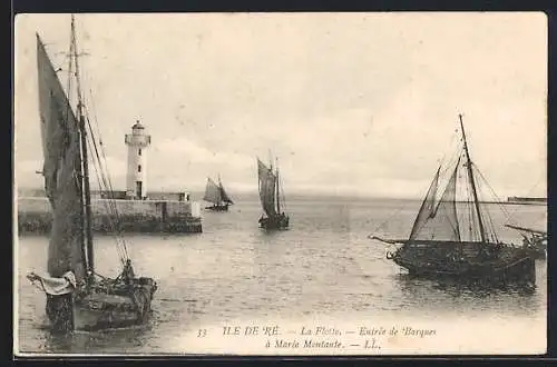 AK La Flotte /Ile de Rè, Entrèe de Barques à Marèe Montante