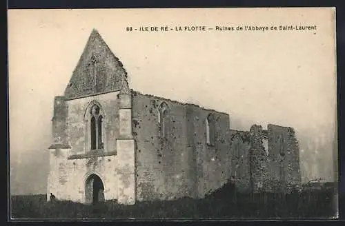 AK La Flotte /Ile de Re, Ruines de l`Abbaye de Saint-Laurent