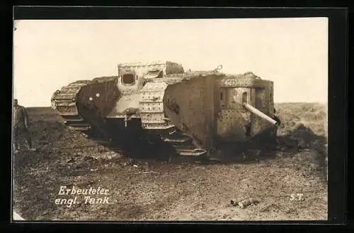 AK Erbeuteter engl. Tank, Panzer