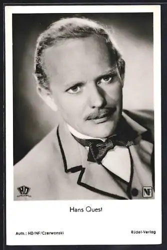 AK Schauspieler Hans Quest in Heideschulmeister Uwe Karsten
