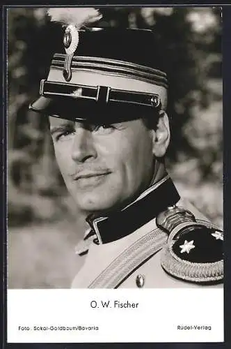 AK Schauspieler O. W. Fischer in dem Film Helden