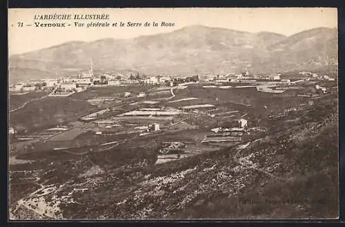 AK Vernoux, Vue gènèrale et le Serre de la Roue