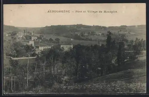 AK Alboussière, Pont et Village de Monèpiat