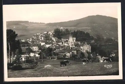 AK La Louvesc, Vue d`Ensemble et le Mont Chaix