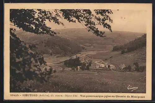 AK Rieutord, Vue panoramique prise au Chemin de Montpezat