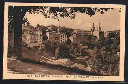 AK La Louvesc, La Vallèe d`Ay et la Ville