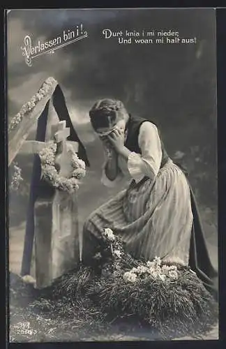 Foto-AK RPH Nr. 2858 /3: Verlassen bin i!