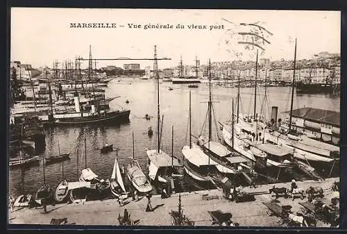 AK Marseille, Vue Generale du Vieux-Port