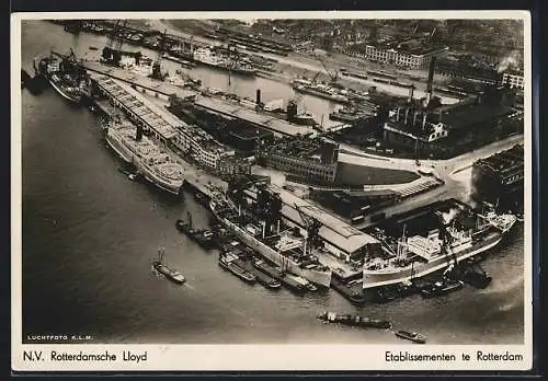 AK Rotterdam, N. V. Rotterdamsche Lloyd, Etablissementen, Hafen