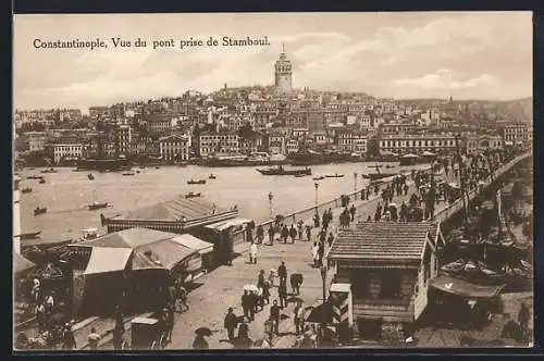 AK Constantinopel, Vue du pont prise de Stamboul