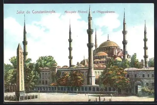 AK Constantinople, Mosquée Ahmed et l'Hippodrome