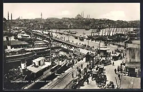 AK Constantinople, le nouveau pont, Neue Brücke