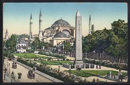 AK Constantinople, La place de l`Hippodrome et Ste. Sophie