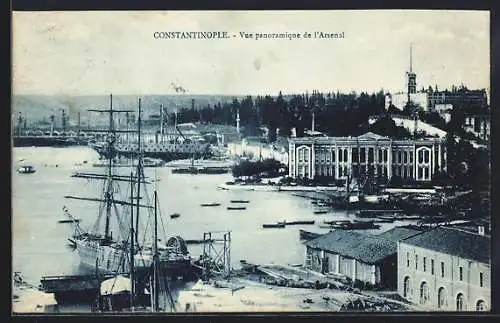 AK Constantinople, Vue panoramique de l`Arsenal