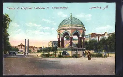 AK Constantinople, Fontaine de l`empereur Guillaume II.