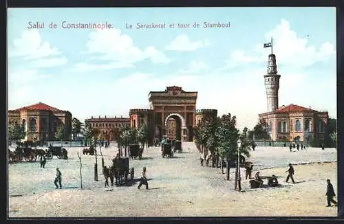 AK Constantinople, Le Seraskerat et tour de Stamboul