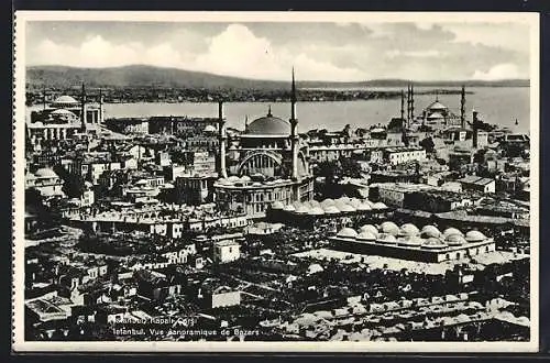 AK Istanbul, Vue panoramique de Bazars, Mosquee